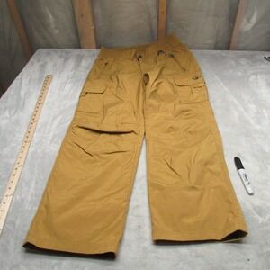 Body Glove Snow Pants Men Large Yellow Cargo Ski Waterproof Mesh Lined 34x32